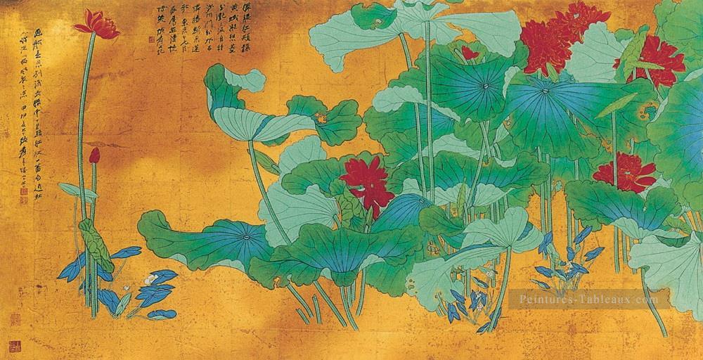Chang dai chien lotus 28 chinois traditionnel Peintures à l'huile